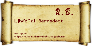 Ujházi Bernadett névjegykártya